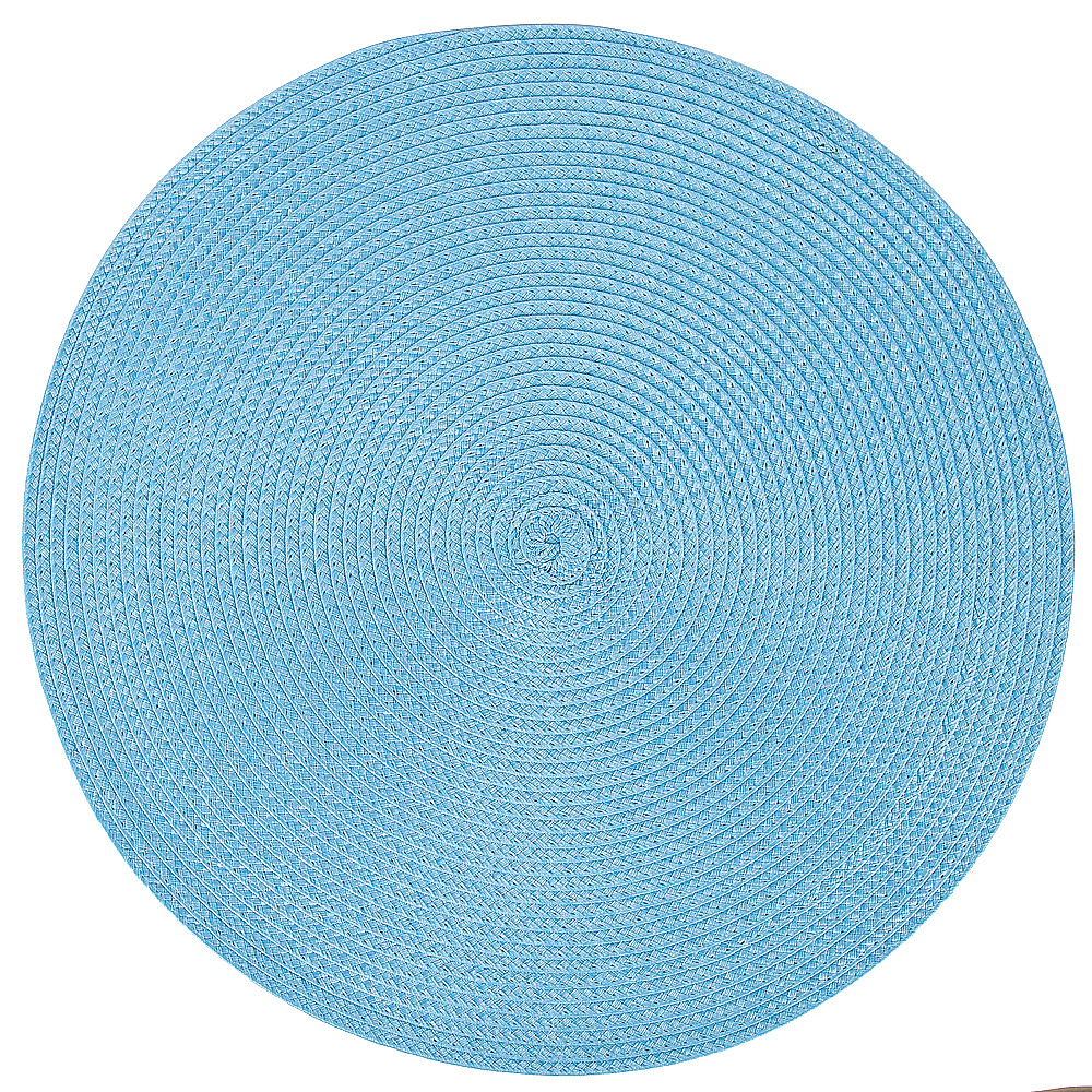 Салфетка сервировочная (плейсмат) "Сasual line" (голубой) d=38 см (min4) (упаковочный пакет)
