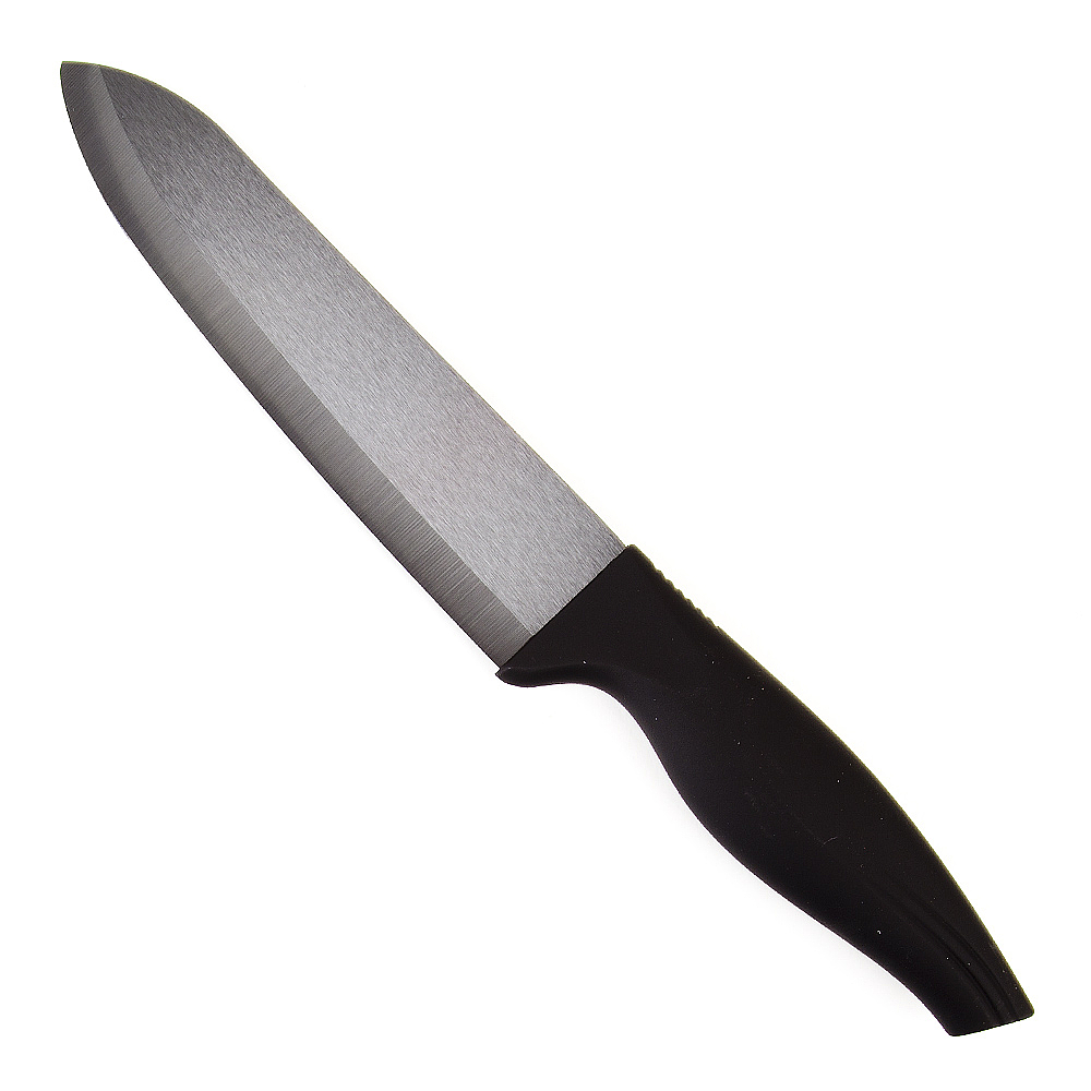 Нож керамический, черное лезвие с защитным элементом (15см), рукоятка черная 26,5*3,5*1,5см. 