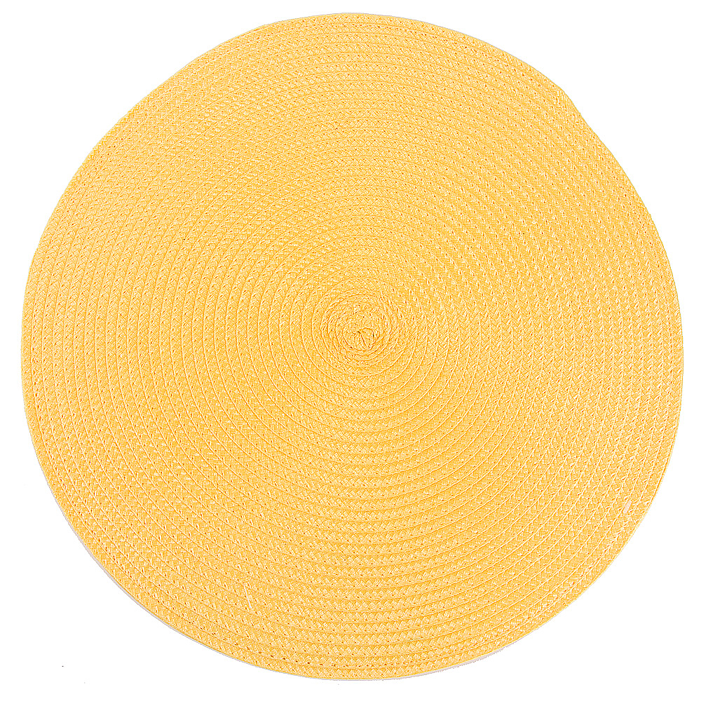 Салфетка сервировочная (плейсмат)  "Casual line" (желтая) d=37 см (min4) (упаковочный пакет)