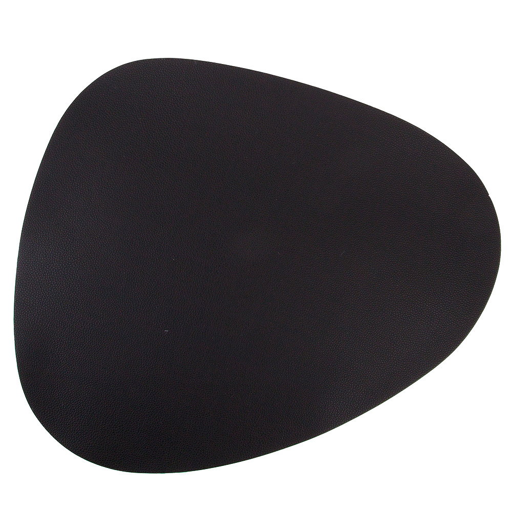 Салфетка сервировочная (плейсмат) "Экокожа" (черная) 45*37 см (min4) (упаковочный пакет)