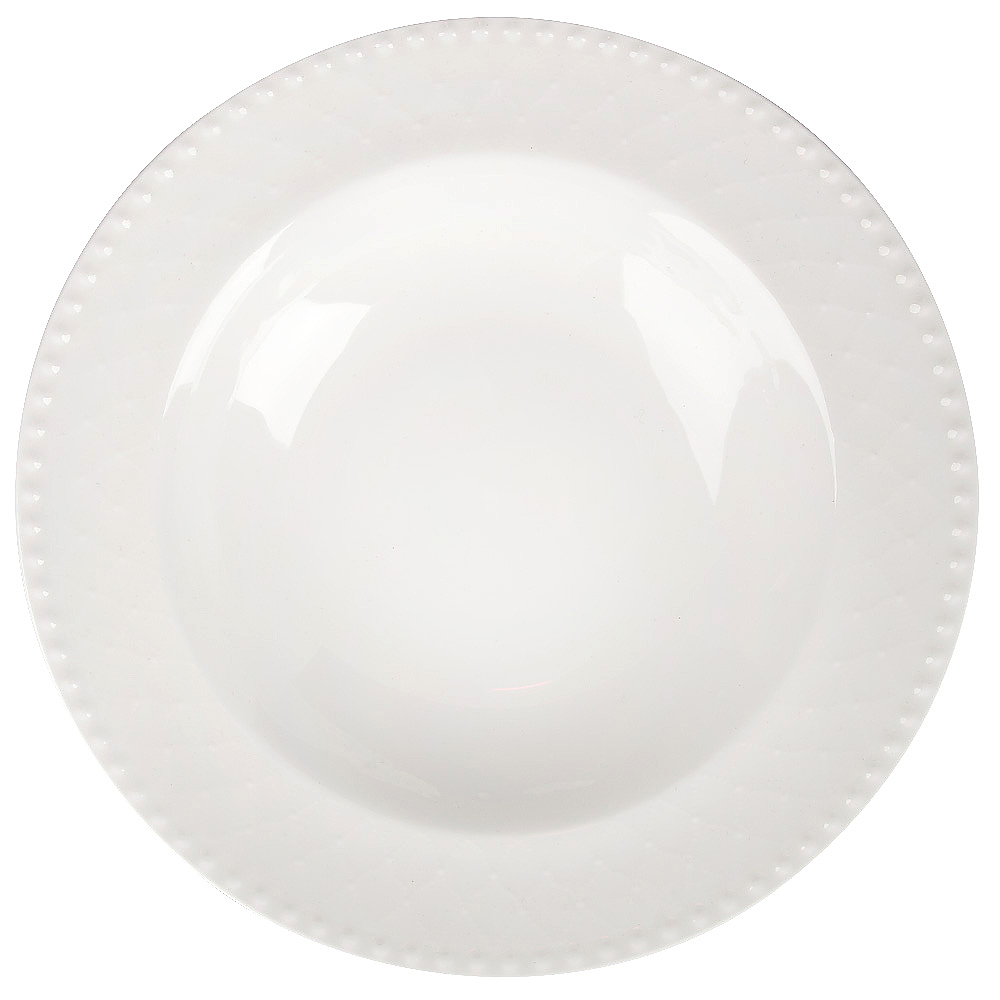 Тарелка суповая "Vivien" d=23см (костяной фарфор) (min6) (транспортная упаковка)