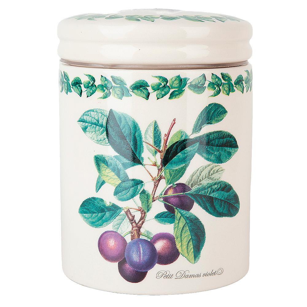 Банка для сыпучих продуктов "Fruit Garden" 10х10х13,5см v=630мл (керамика) (подарочная упаковка)