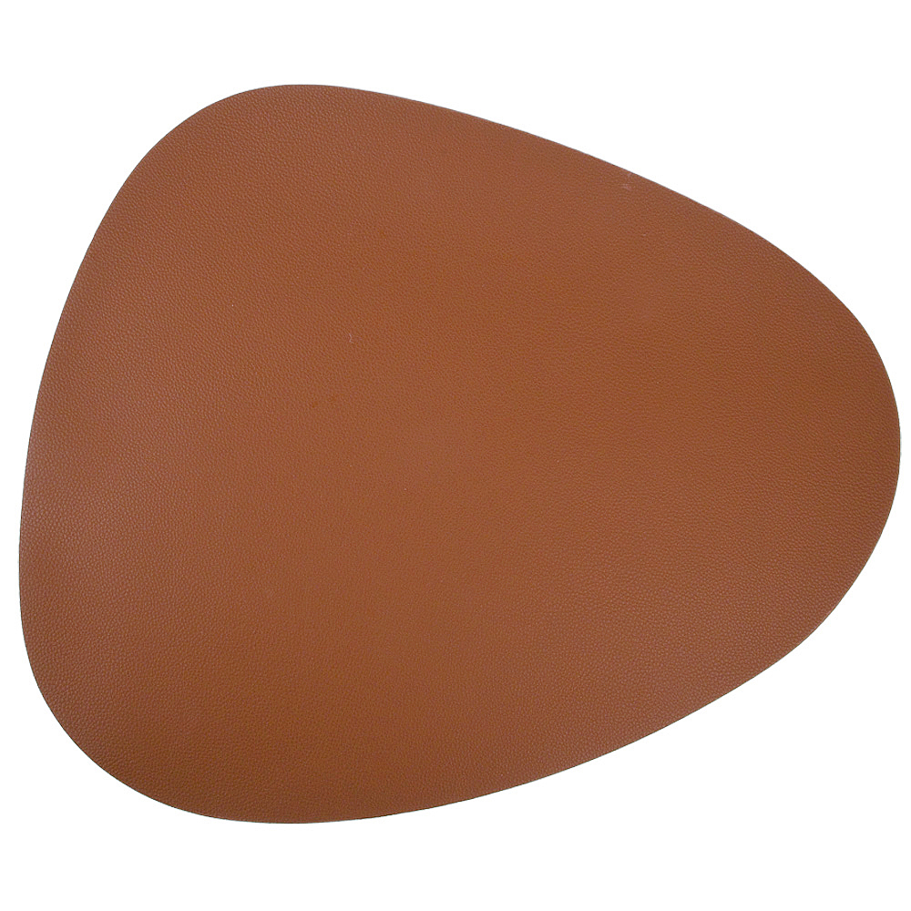 Салфетка сервировочная (плейсмат) "Экокожа" (коричневая) 45*37 см (min4) (упаковочный пакет)