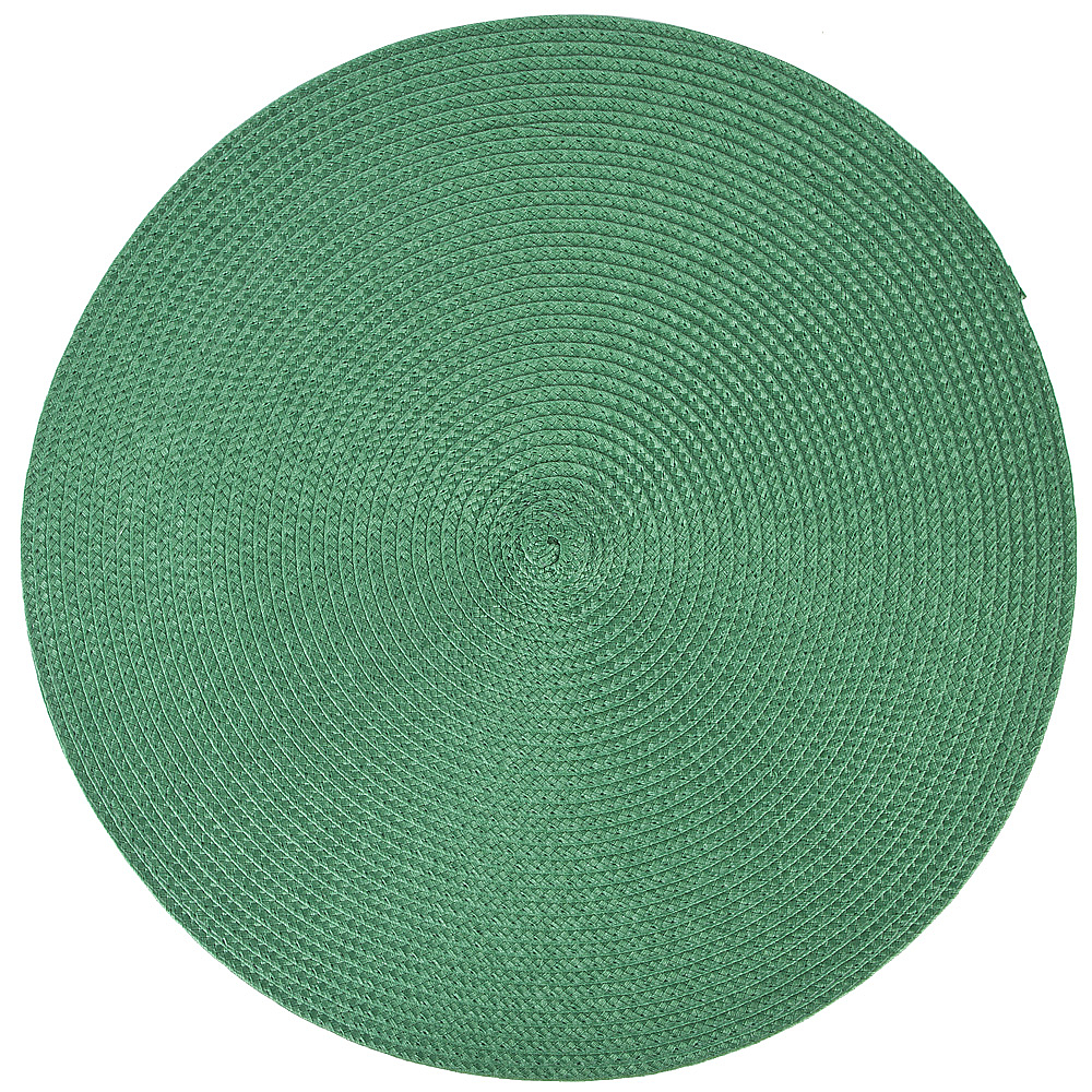 Салфетка сервировочная (плейсмат) "Сasual line" (зеленая) d=38 см (min4) (упаковочный пакет)
