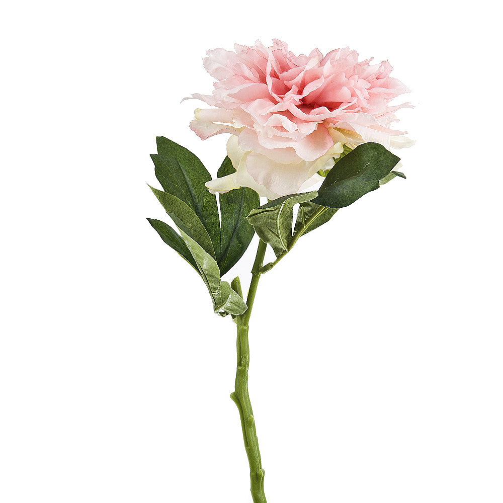 Цветок искусственный (на ножке) "Пион розовый" h=60см. (min12) (транспортная упаковка)