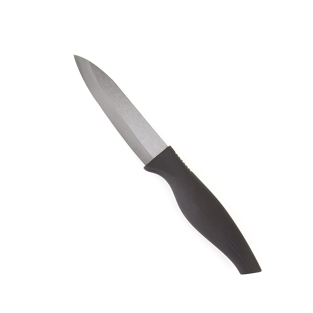 Нож керамический, черное лезвие с защитным элементом (10см), рукоятка черная 21*2,3*1см. 