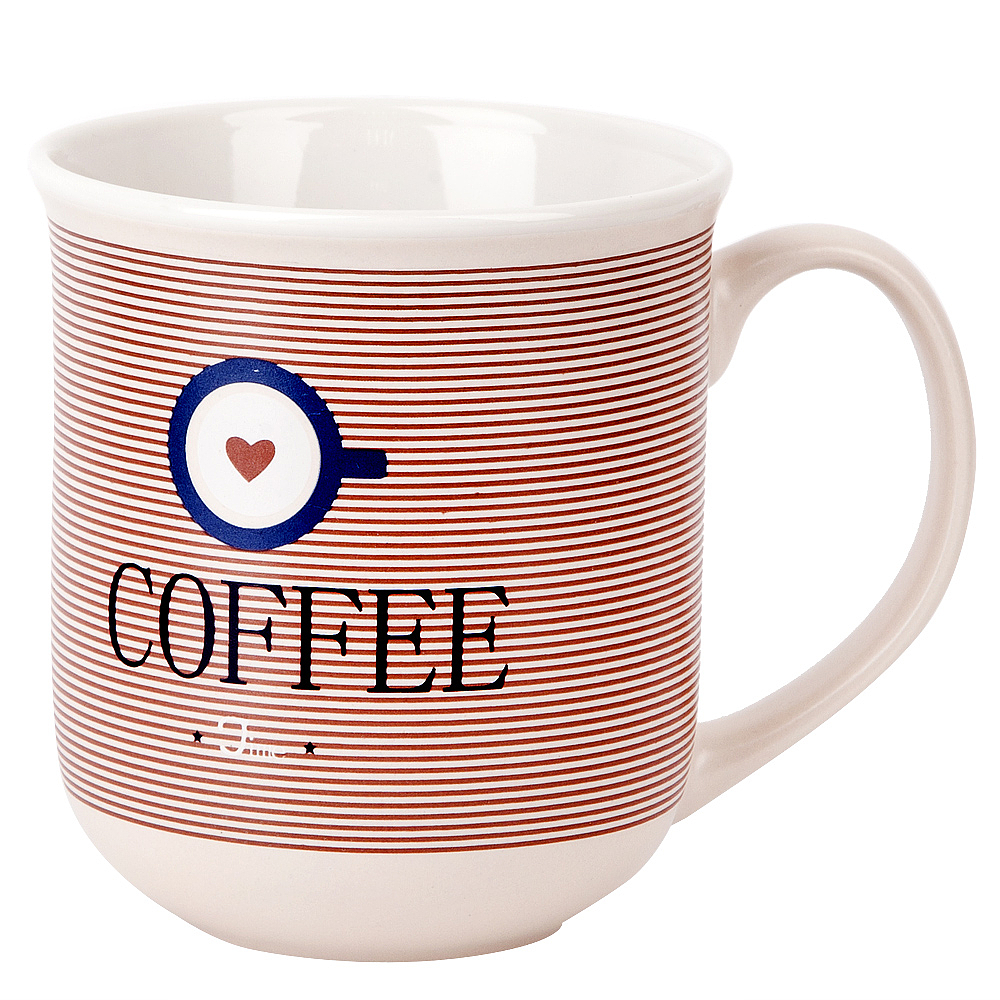 Кружка фарфоровая "Coffee" v=380 мл (min12) (транспортная упаковка)