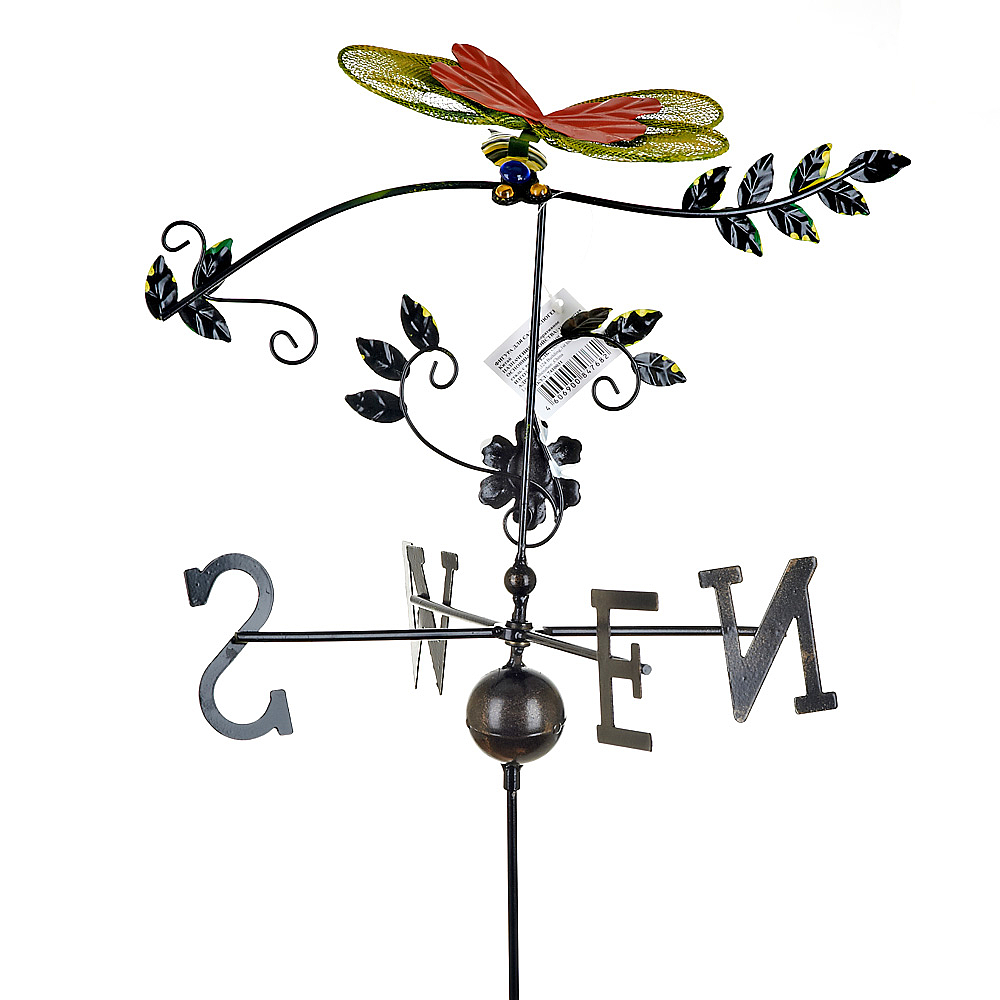 Фигура декоративная для сада (флюгер) "Летняя фантазия" 34*31*102см. (2вида) (углеродистая сталь с а