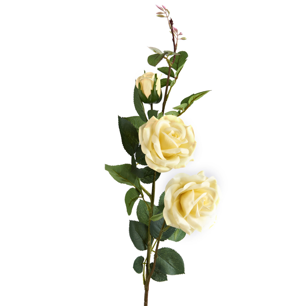 Цветок декоративный "Роза" h=78см. (3вида) (min24) (транспортная упаковка)