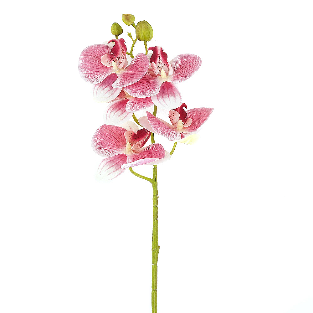 Цветок искусственный (на ножке) "Орхидея розовая" h=70см.(real touch)(min33) (транспортная упаковка)