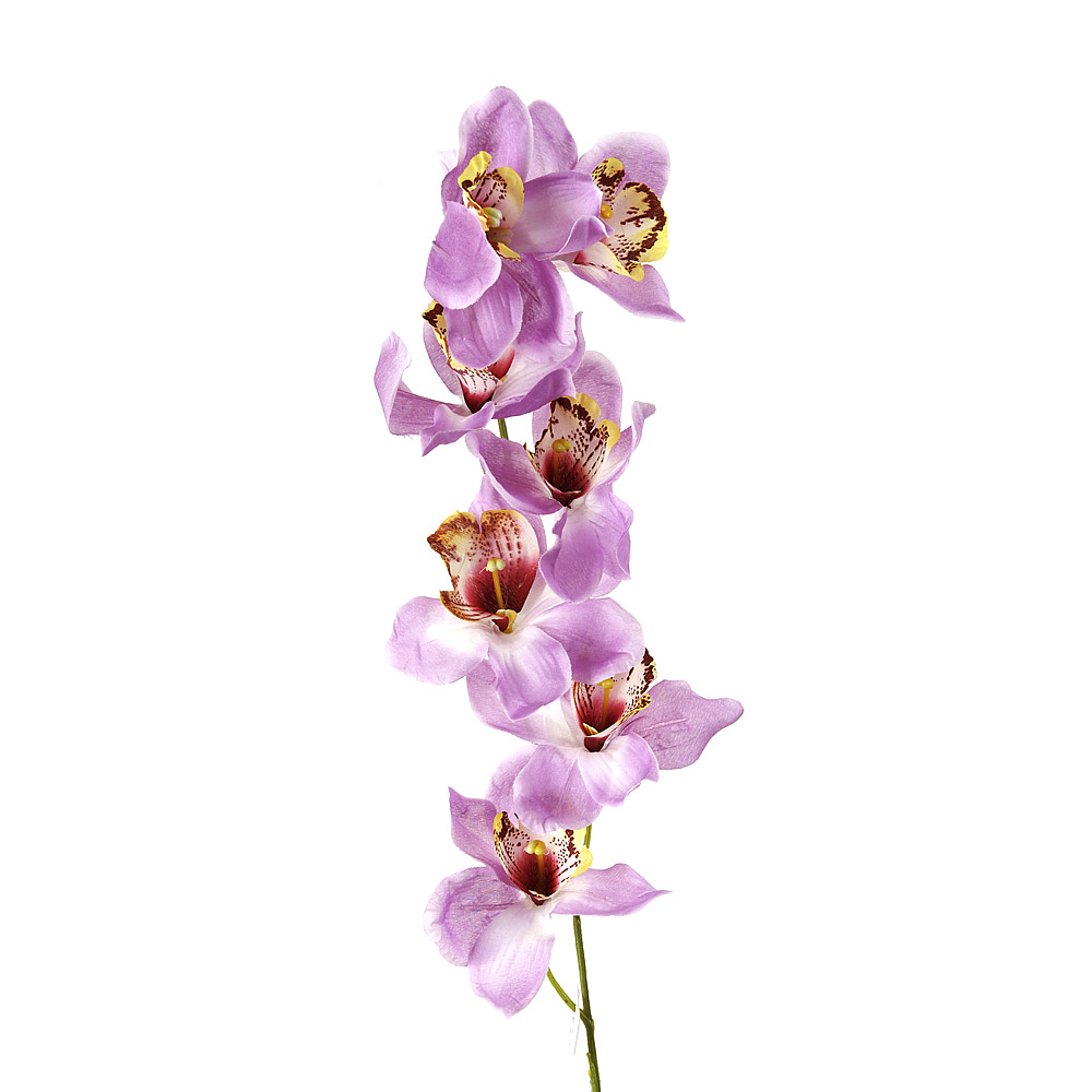 Цветок искусственный (на ножке) "Орхидея" h=77см. (2вида) (min48) (транспортная упаковка)