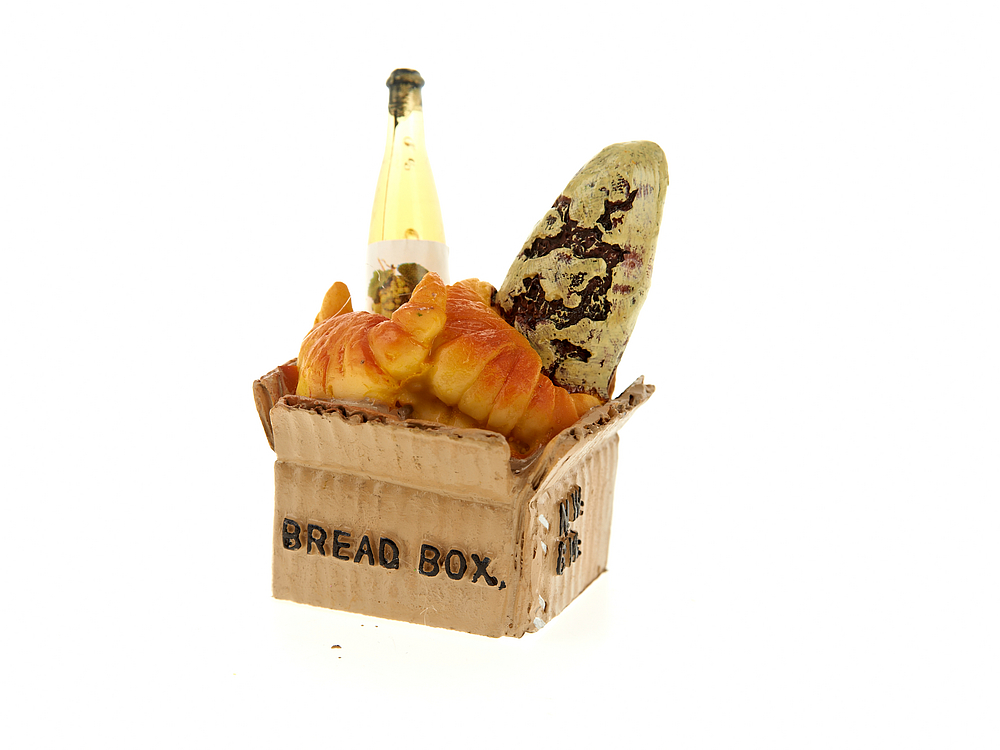 Фигурка декоративная (магнит) "Bread box" 4*3,5*6см. (4вида) (min12) (полистоун) (транспортная упако